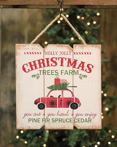Holly Jolly Tree Farm Hanger - The Fox Decor